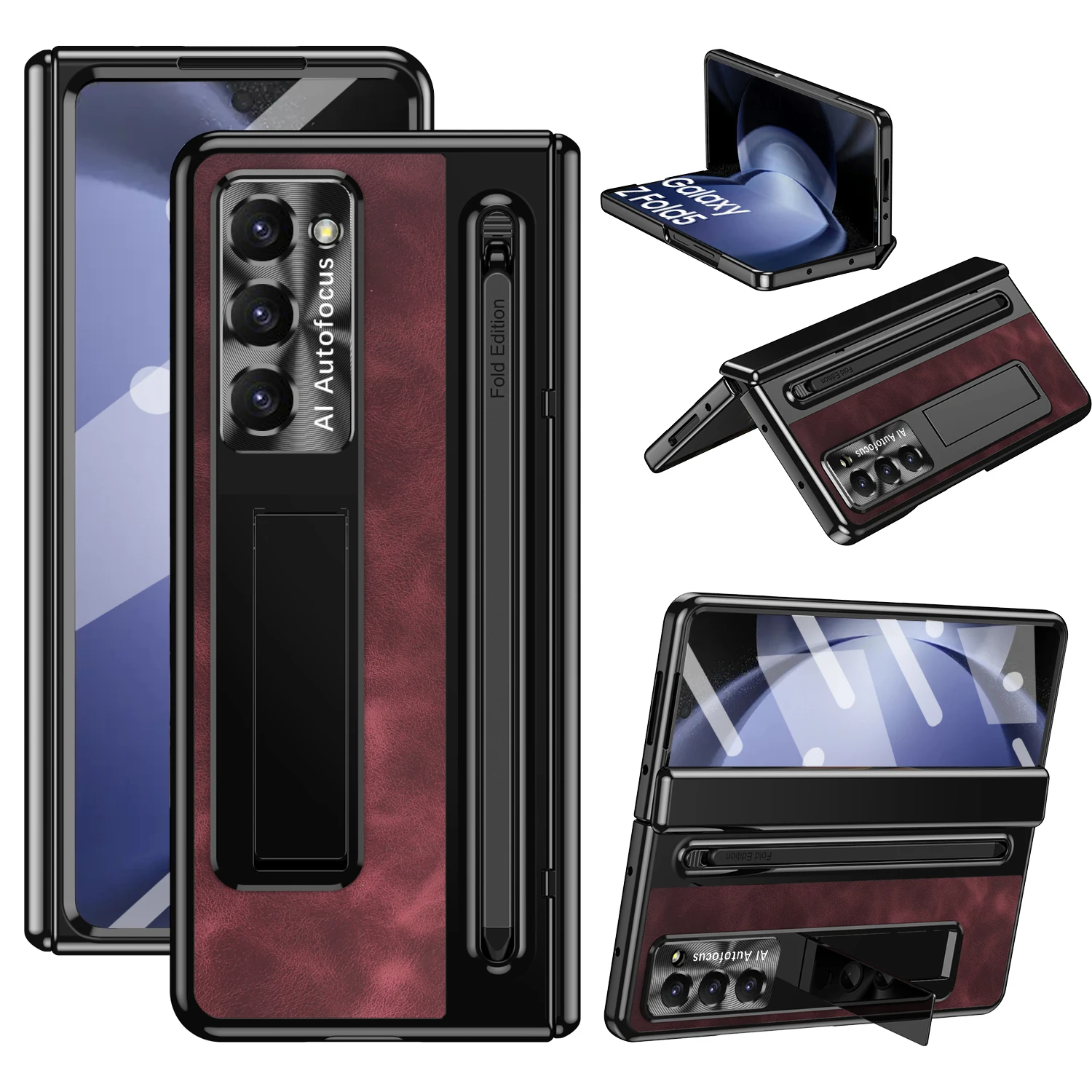Leather Stylus Case with Hinge Protection and Pen Slot