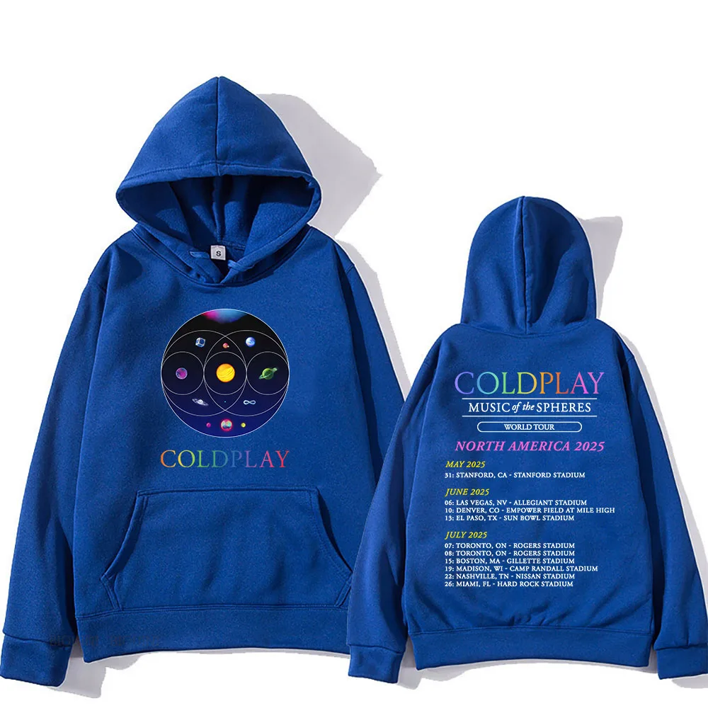Band Cold-play Music of The Spheres World Tour 2025 Hoodies