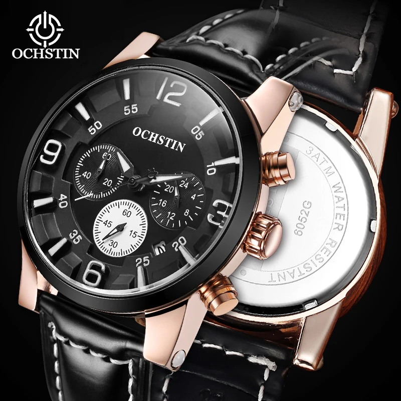 

ochstin pilot series multi-function quartz movement waterproof watch new 2024 simple trend men's quartz watch