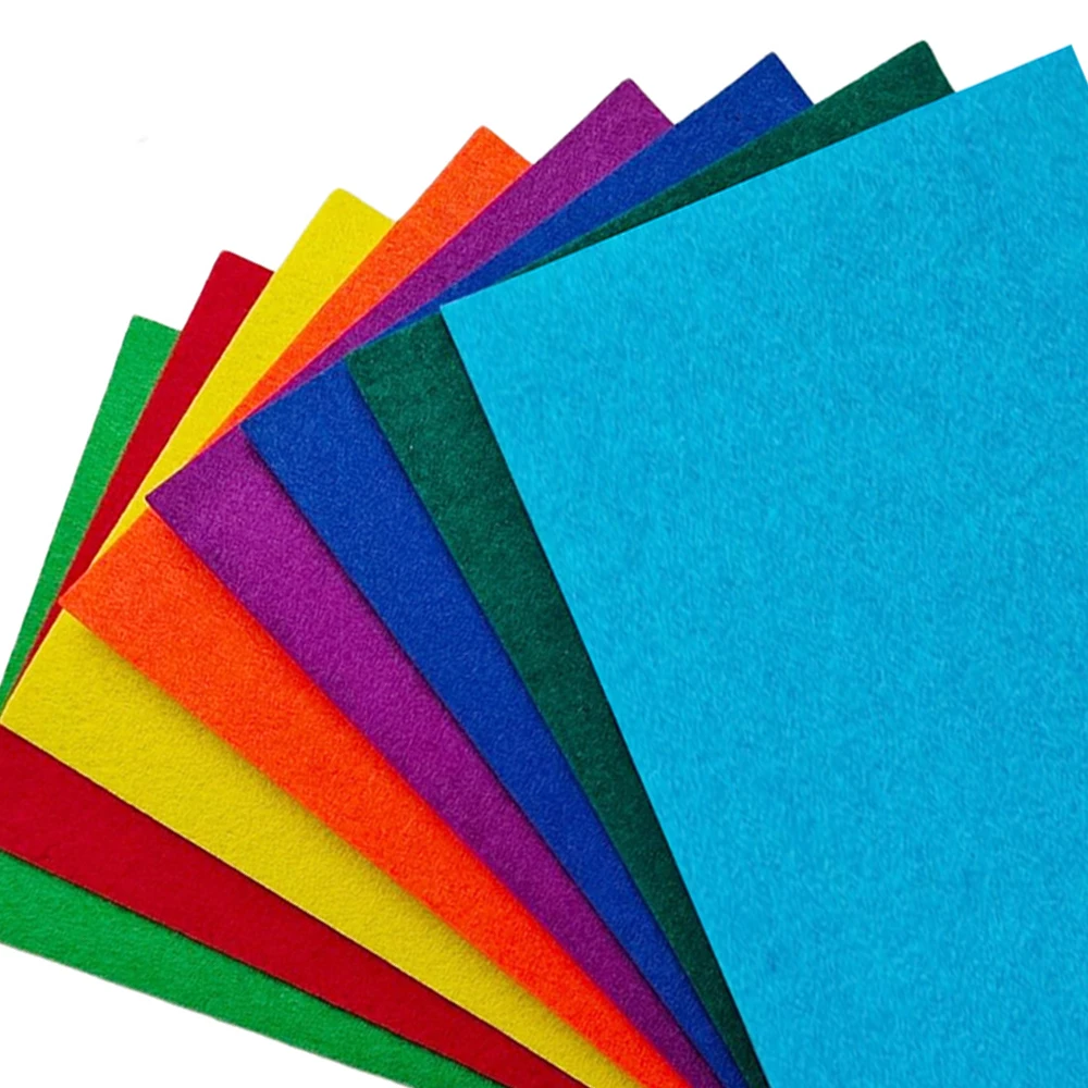 Polyester Felt Sheet Stiff 15 Sheets 20 x 30 cm(7-7/8 X 11-7/8 in 5/64 in  Thick) (White)