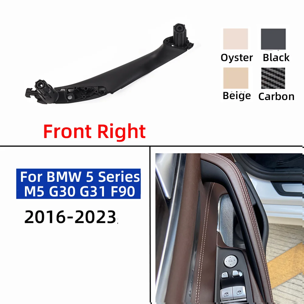 BMW G30 G31 싱글카 프론트 리어 인테리어 도어 핸들 풀 세트 액세서리 (BMW 5 시리즈 520 525 528 530 535 51417438524 용)