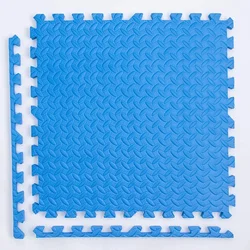 Eva Interlocking Foam Puzzle Mats - Non-Slip Fitness and Play Flooring - 16PCS (Blue-30x30cm)