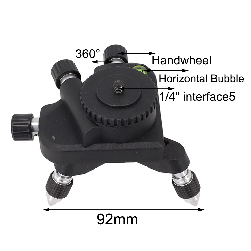 

1pc Level Meter Bracket 360 Degree Level Adapter Meter 12 Lines Self Leveling Line Holder Tool Fine-tuning Base Leveling Beads