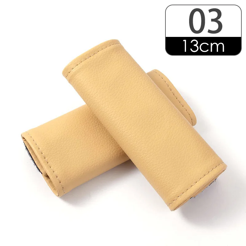 Premium Car Interior Door Handle Protector Covers - PU Leather Upholstery Armrest Trim, Set of 2
