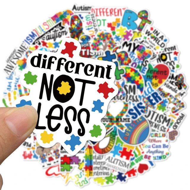 Colorful Autism Different Not Less Fun Stickers