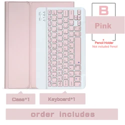 Wireless Magic Keyboard with Bluetooth Connectivity - Sleek and Versatile Design for Pro 12.9 4th 5th 6th (B Pink no mouse)