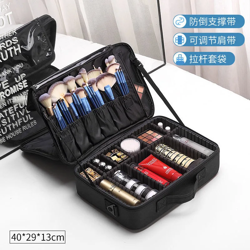 Professional Makeup Bag Korean Edition Fashion Women's Large Capacity Travel Portable Makeup Nail Embroidery Tool Storage Bag