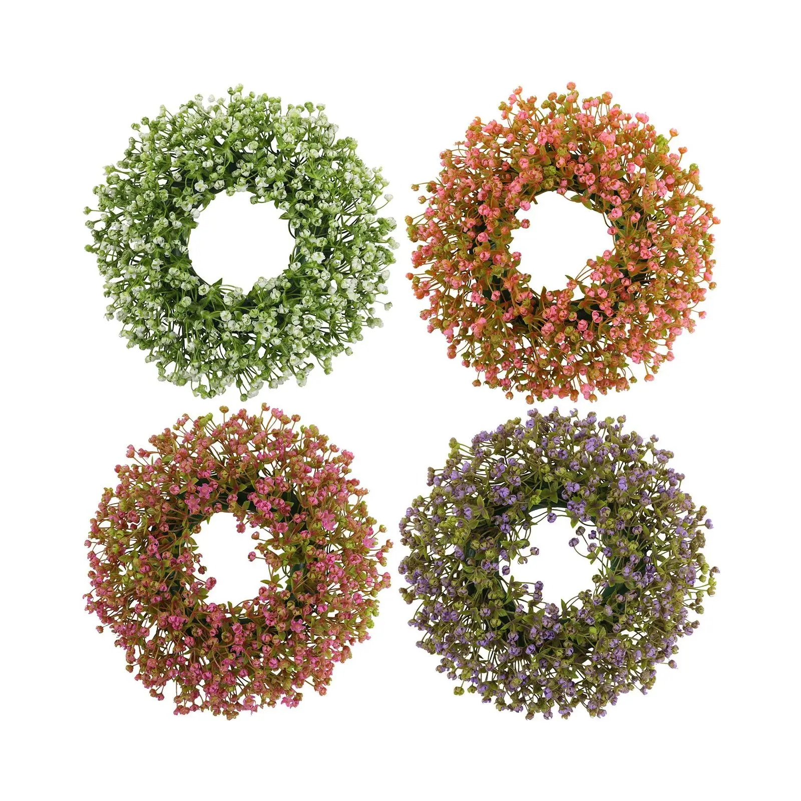 https://ae01.alicdn.com/kf/S10830c219806472fb556fc2afa9e81f5Y.jpg Front Door Wreath Lifelike Spring Summer Wreath Artificial Wreath Hanging Garland for Farmhouse Wall Party Wedding Decoration