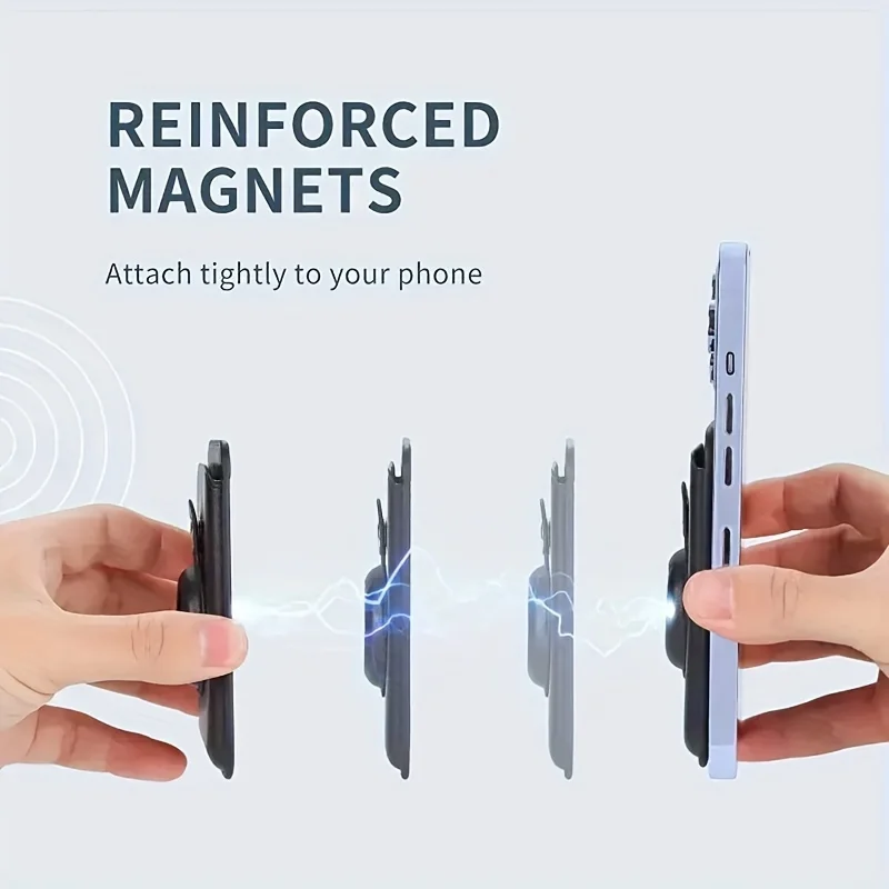 Men's Magnetic Wallet - Premium PU Leather Card Holder with AirTag Slot