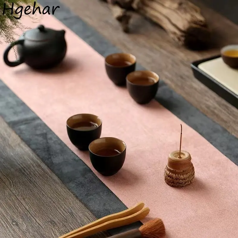 

Новая Водонепроницаемая двухсторонняя прямоугольная настольная дорожка в стиле ретро, простые искусственные пыленепроницаемые Чехлы, противообрастающие дорожки