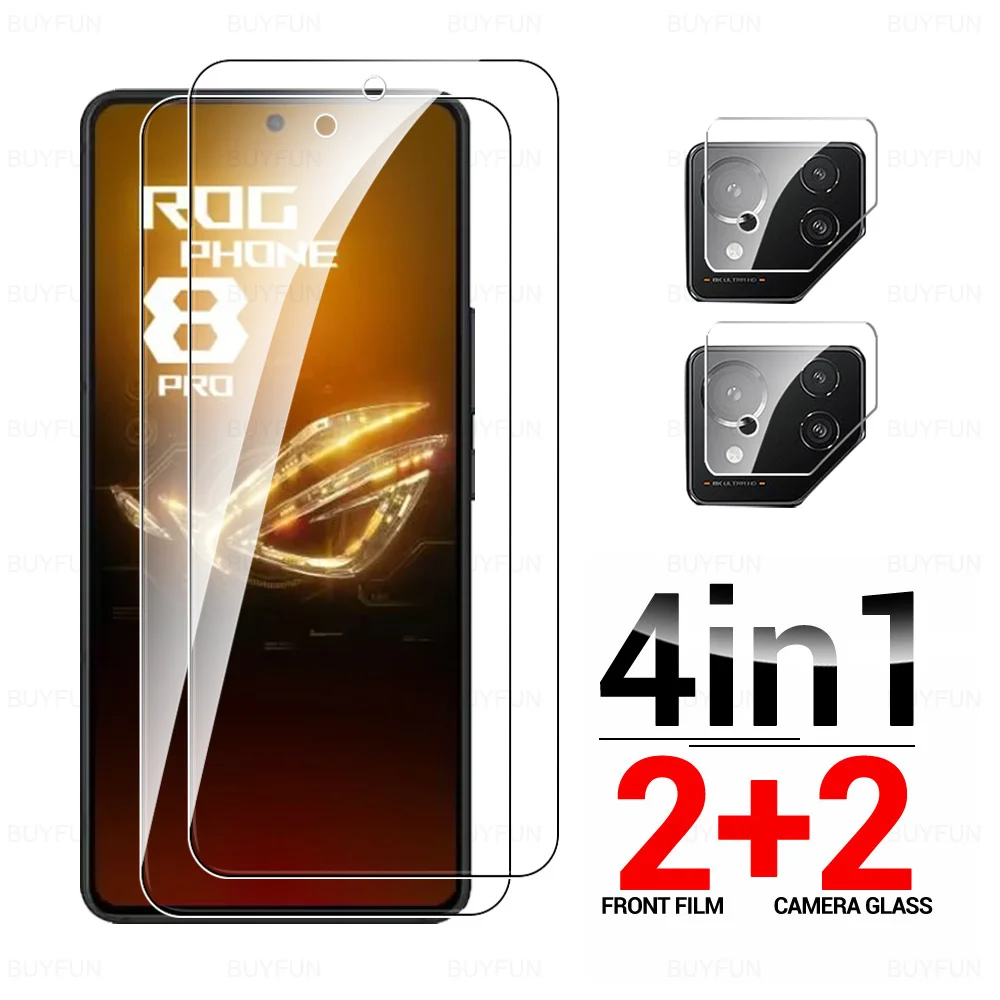 

Для Asus ROG Phone 8 Pro 5G Glass 4 в 1 камера закаленное стекло RogPhone 8Pro Phone8 Phone8Pro RogPhone8 2024 защита для экрана объектива