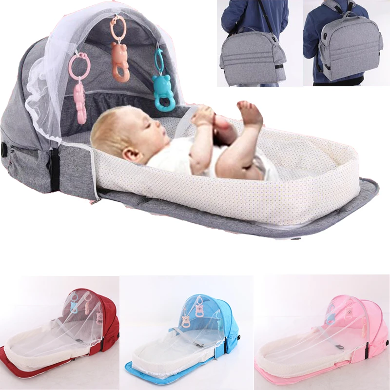 

Portable Travel Baby Nest Multi-function Baby Bed Crib with Mosquito Net Foldable Babynest Bassinet Infant Sleep Children's Bed