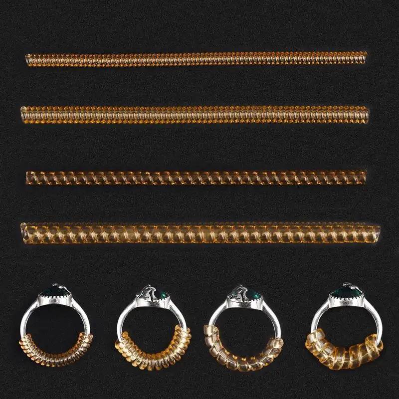 4 pièces/ensemble, outils de réglage de bijoux à base de spirale, taille de bague, serrant, réducteur, outil de redimensionnage, anneau de protection de bijoux