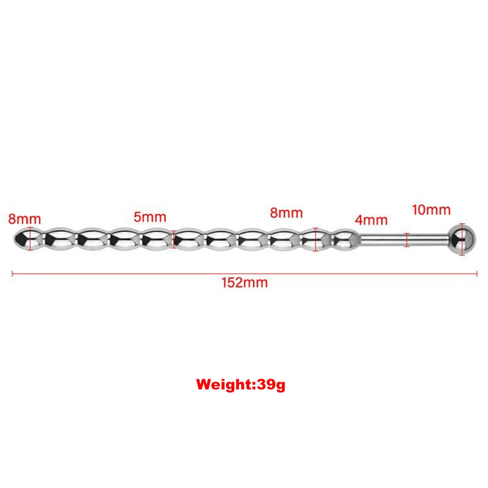 Male Stainless Steel Urethral Plug Urethral Dil Sounding Penis Plug Urethra Stimulate Dilator Masturbation Rod Sex Toys Men