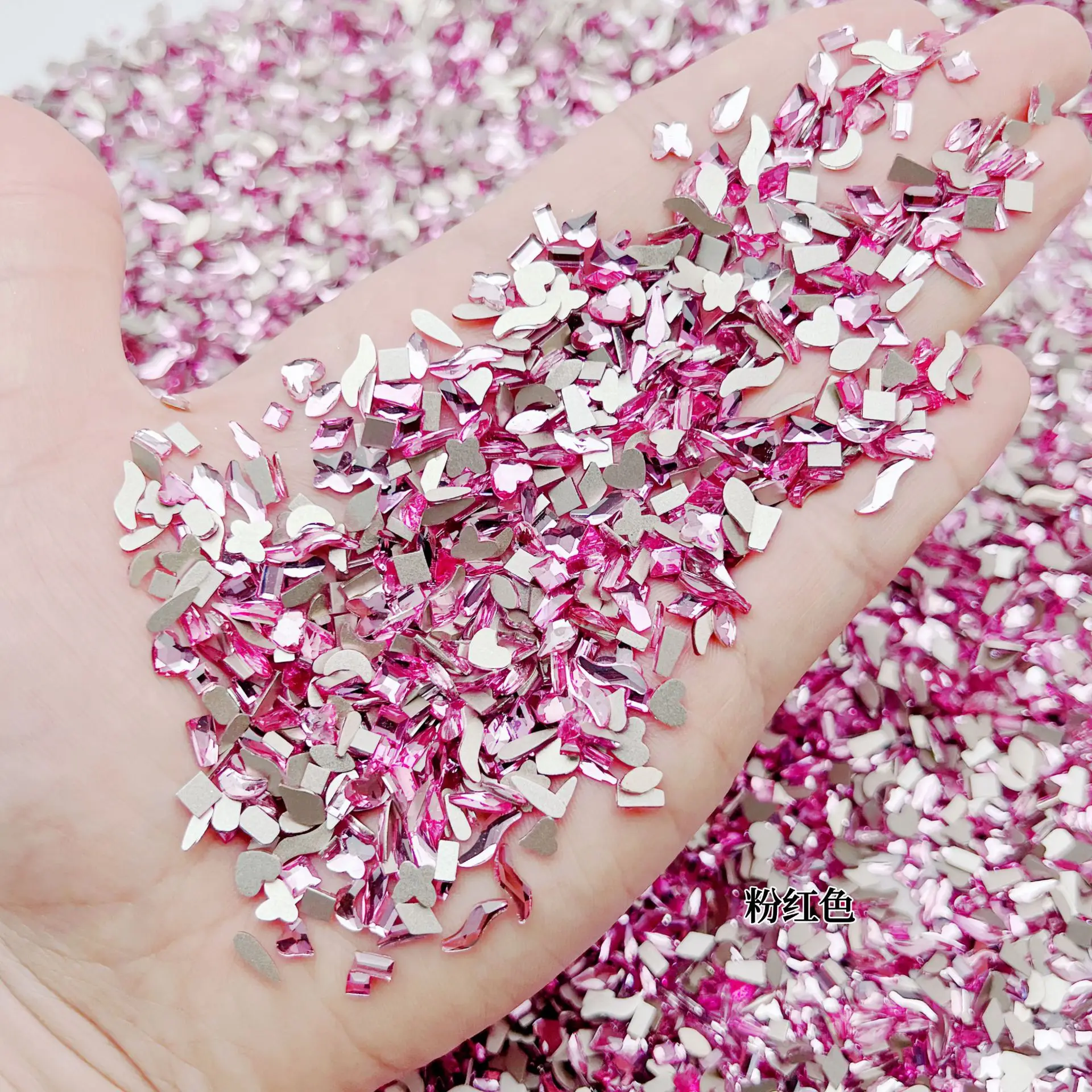 Pink Nail Rhinestone