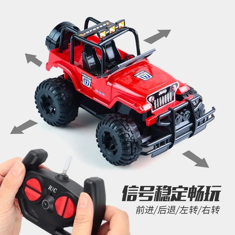 New Rc Electric Remote Off-Road Control Car Recharge Led Light 4Wd Truck Simulation Toys Regalo Per Bambini Off-Road Drift Stunt Car