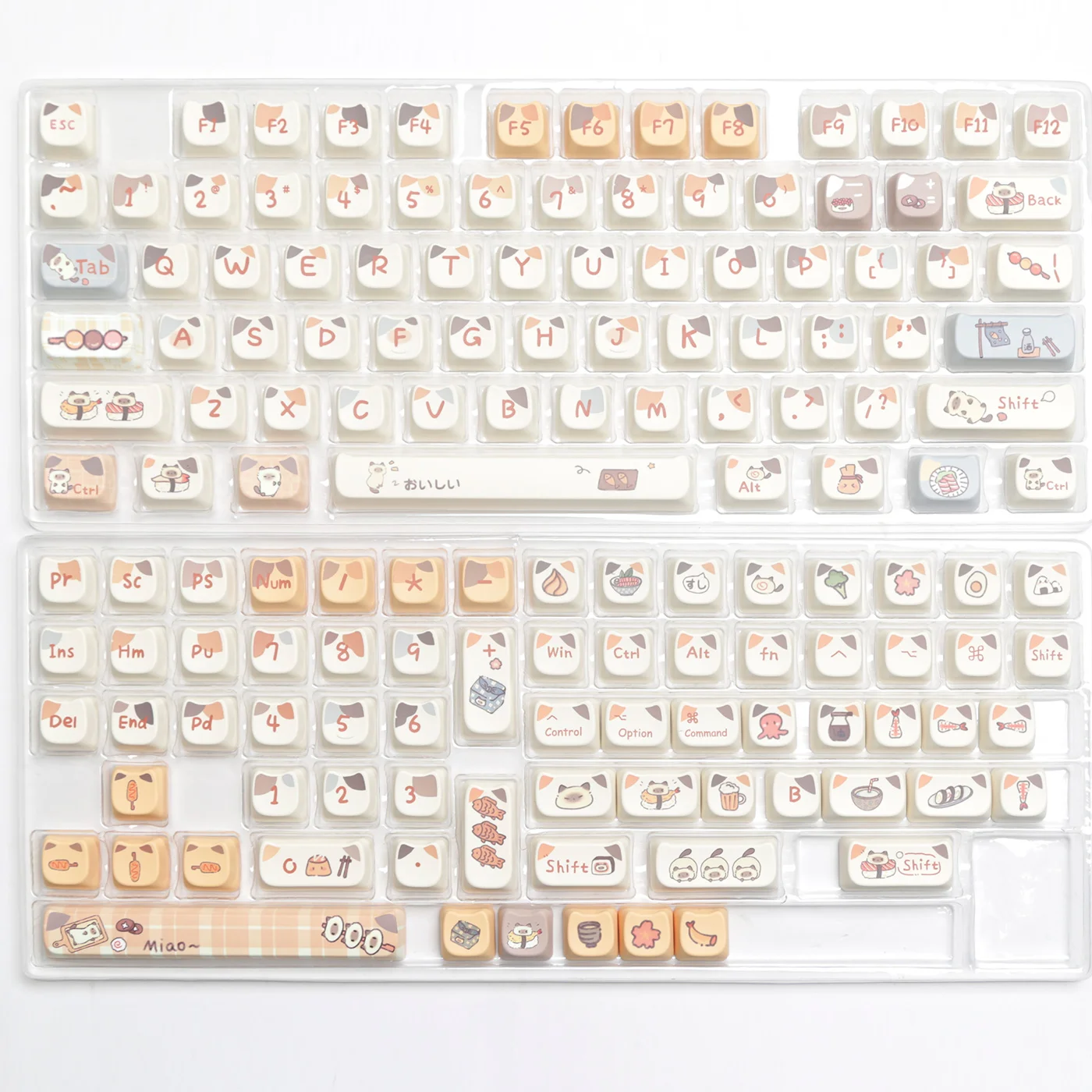 Kawaii Sushi Cat Mao Profile Keycaps (140 keys) - Special Edition