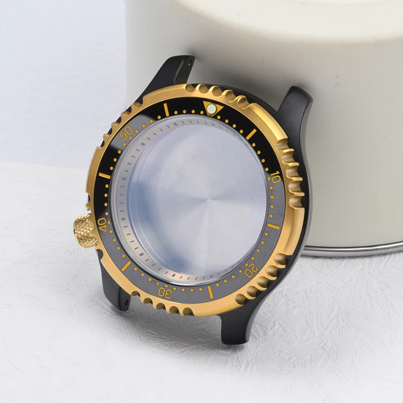 Premium Stainless Steel Diving Watch Case with Luminous Sapphire Glass