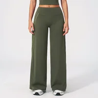 JUREN Pantalon de yoga pour femme à jambe droite, taille mi-haute, leggings de sport, sensation seconde peau, pour Pilates, course et entraînement 3