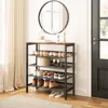 5-Tier Shoe Storage Unit Flat & Slant Adjustable Shoe Organizer Shelf for 16 Pairs, Durable and Stable, Shoes Cabinets 1