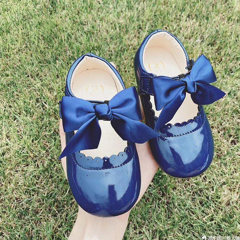 

Kids Mary Jane White Leather Shoes For Girls Toddler Baby T-Strap Bow-knot Princess Party Shoes Infant Shoe Chaussure Fille Pink