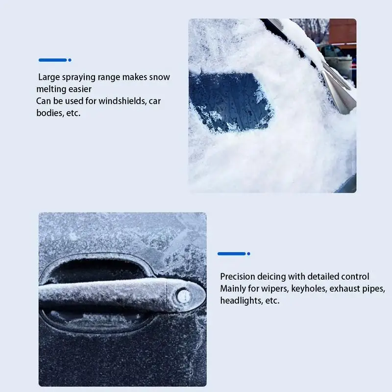 Windshield Ice Melt Spray 500ml Auto Windshield Deicing Spray Snow Removal For Window Snow Melting Defrost Liquid Car
