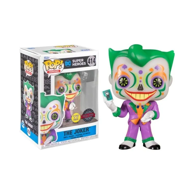 Funko Pop figure! Day of the dead Joker (glow in the dark) modello 414 |  58173 action figure toys for kids heads doll decoration on vinyl giocattoli  da collezione - AliExpress