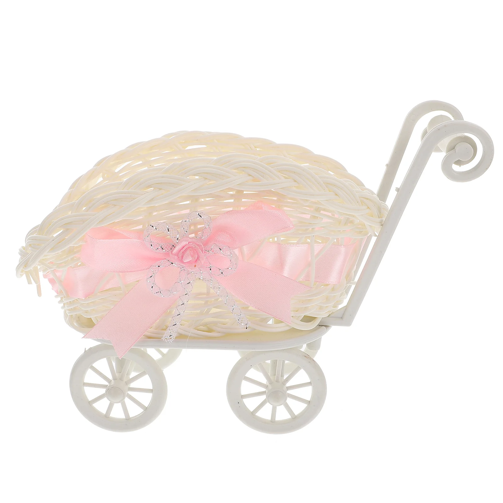 

Imitation Rattan Woven Plush Dolls Trolley Candy Baskets Shopping Cart Kids Toys Baby Shower Wedding Favors Decoration