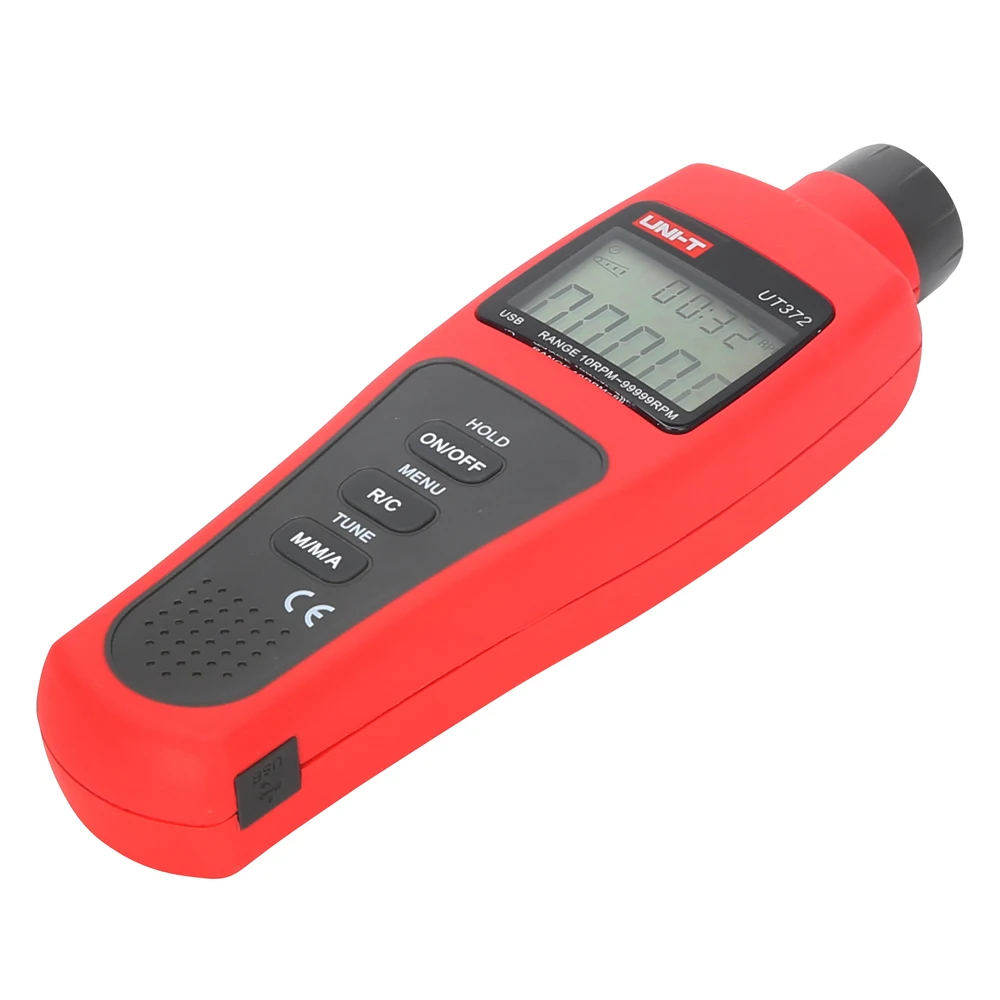 UNI-T USB 인터페이스 비접촉 타코미터, UT372, 타겟 RPM 범위 10 99999 MAX/MIN/AVG 테스트 거리 5 20cm