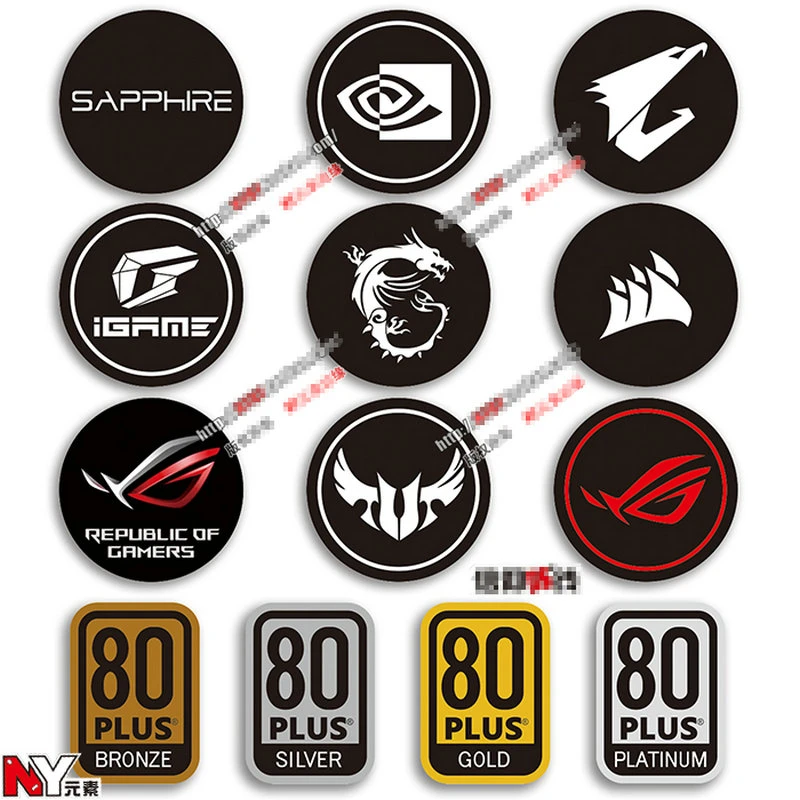 Power Supply 80plus Certification Computer Host Fan Sticker Exhaust