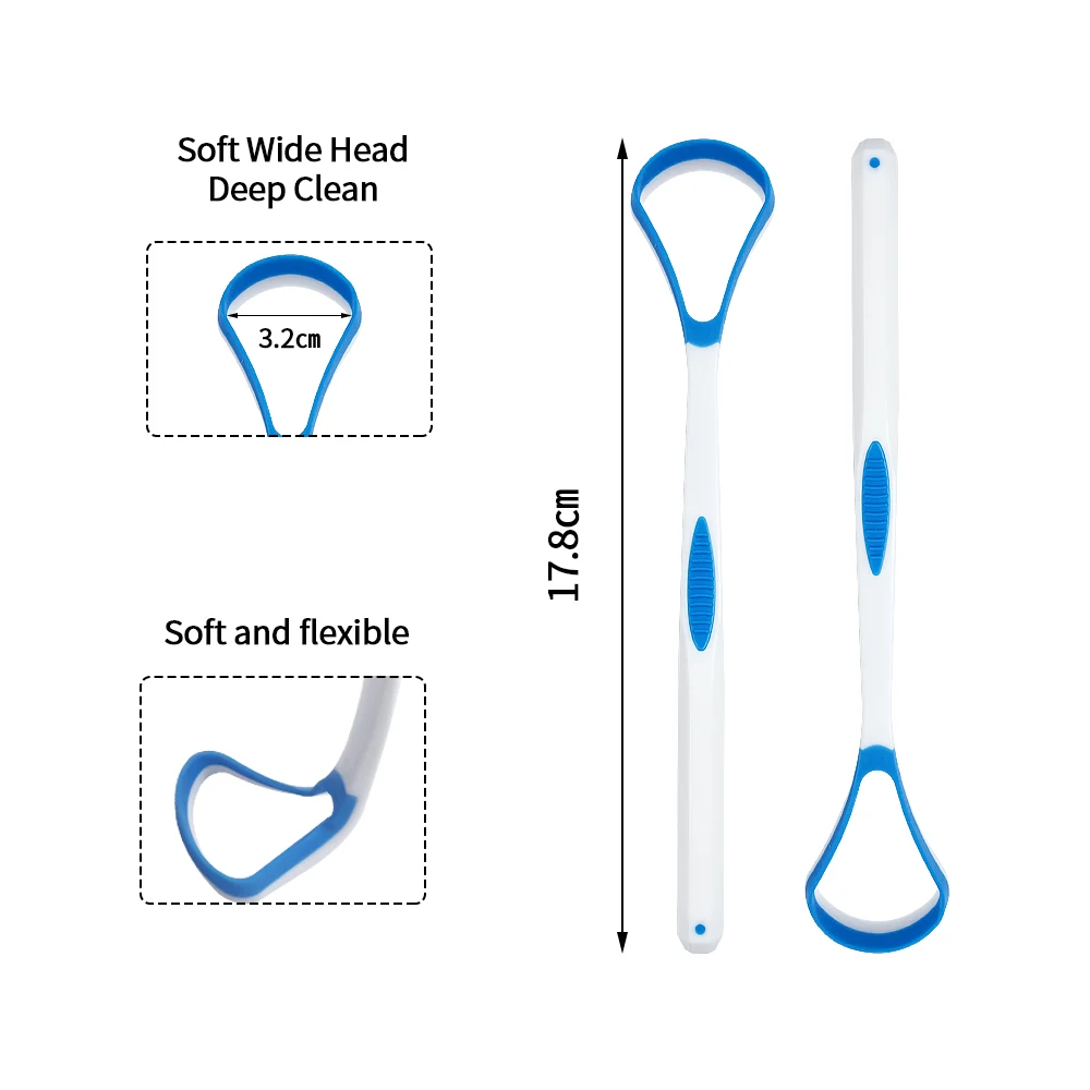 Tongue Coating Brush Tongue Scraper Oral Cleaning Brushes Cleaner To Keep Fresh Breath Health