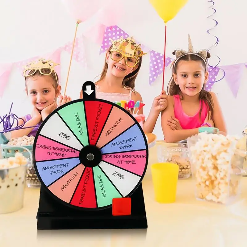 Wheel Prize Spinning Game Non-slip Wheel Of Fortune Game Spinner With Stand 12 Slots Tabletop Prize Wheel For Trade Show Party