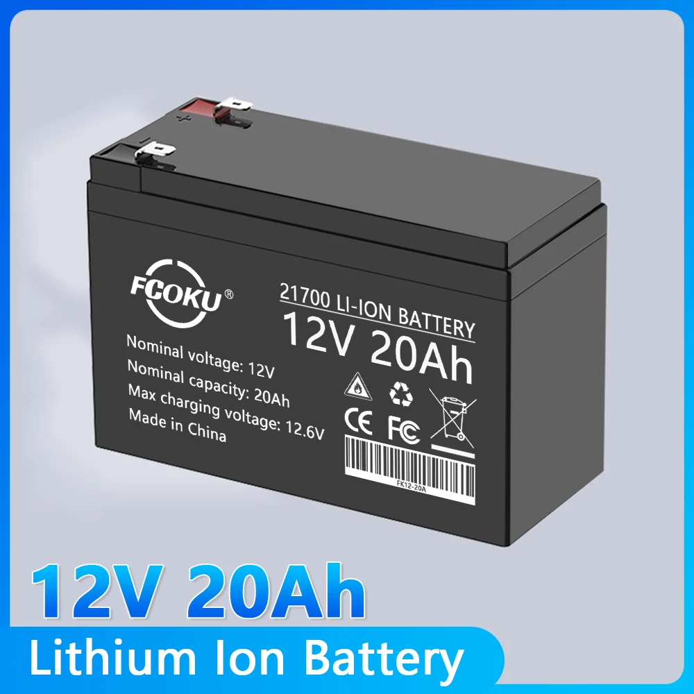 

21700 12V 20Ah Lithium ion Battery Pack Built-in High Current 30A BMS For Sprayers, Electric Vehicle Battery With 12.6V Charger