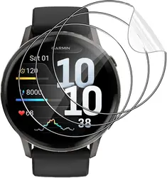 Soft Hydrogel Clear Protective Film - Full Screen Coverage, 3 - Pack - Garmin Venu4 41mm (Hydrogel film)