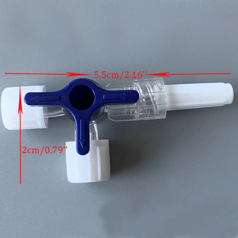 3 Way Stop Cock With Male And Female Luer Connector For Ozone Gas