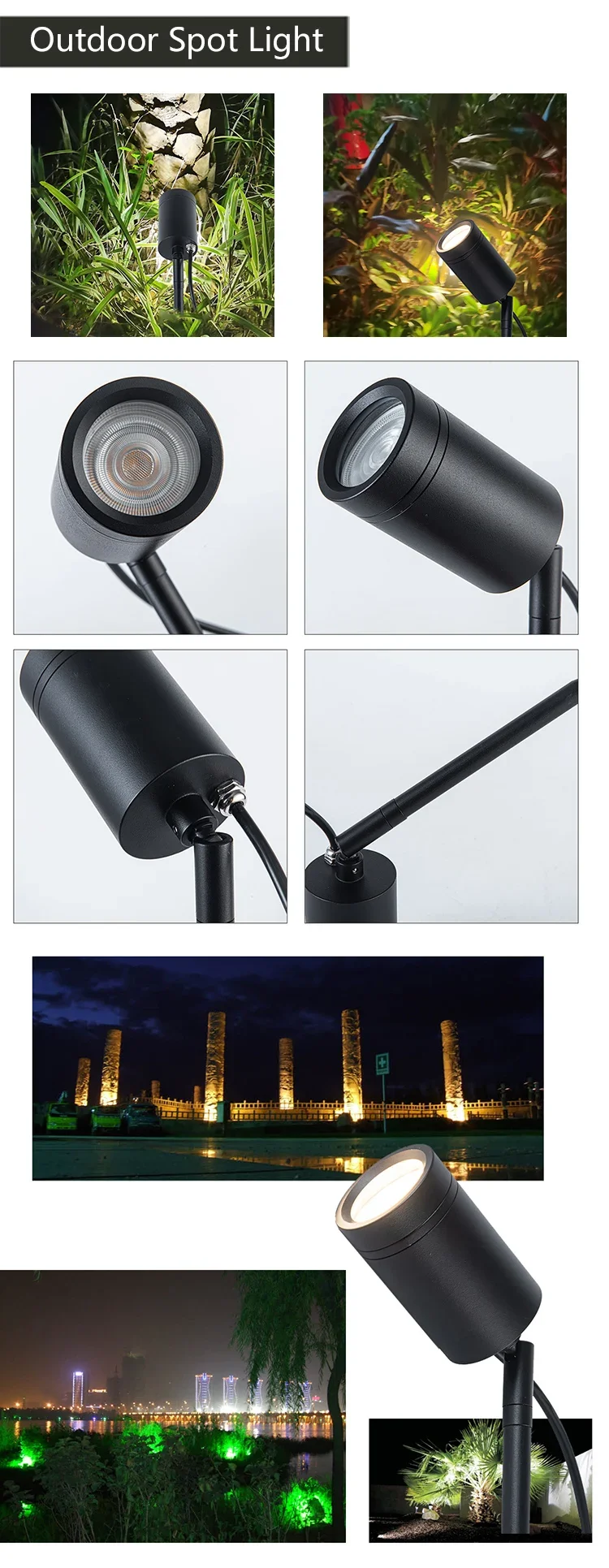 Description Picture 3 of item5W Spike Light LED Lawn Light with Narrow Beam Spotlight, Aluminum Waterproof IP65 Design for Landscape Garden