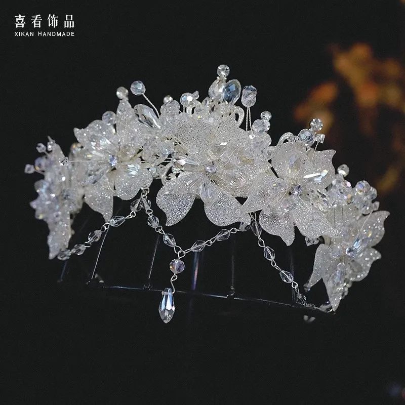 

CC Shining Crowns Women Hair Accessories Wedding Headpiece Bridal Headbands Engagement Jewelry Crystal Pendant Tiaras AN057