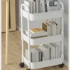 Household Multi-layer Small Cart Storage Rack Floor To Floor Kitchen Bedroom Bathroom Storage Rack Storage Rack With Wheels 4