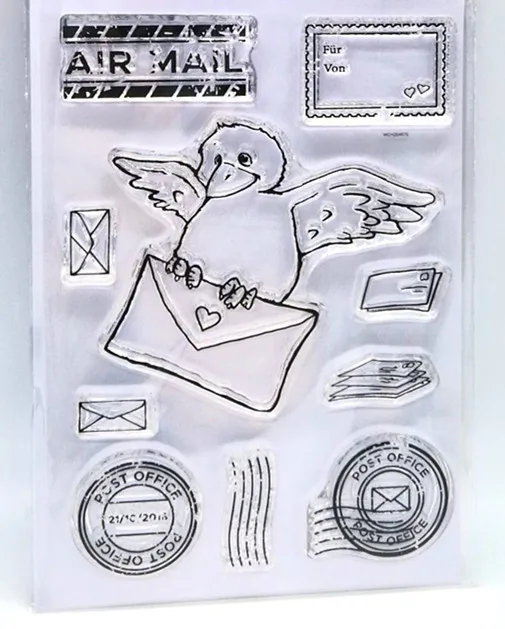 Tampon Transparent Voyage Bricolage Scrapbook Carte Album Papier Artisanat Rouleau En Caoutchouc De Silicone Tampons Transparents 229