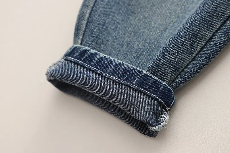 Spring Autumn Cotton Cartoon Pattern Children Boys Girls Fashion Denim Camisole Pants Kid Overall Long Pants 0-5 Years