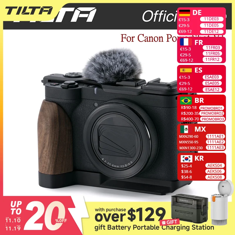 TILTA ヴィンテージカメラケージ Canon PowerShot V1 ベースキット用