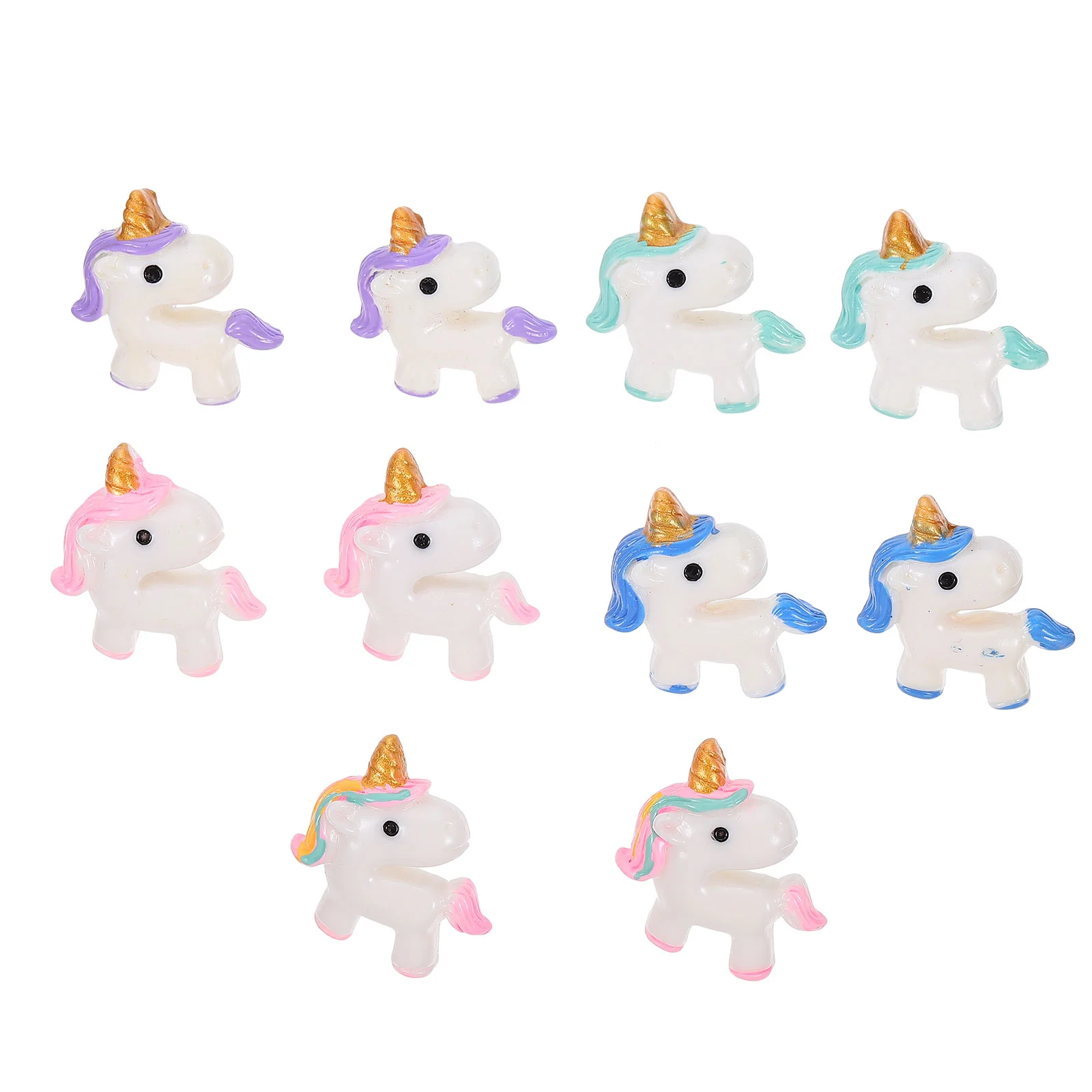 

10 Pcs Resin Cartoon Thumbtack Menu Pushpin Note DIY Picture Calendar Photo Mat Paper Unicorn