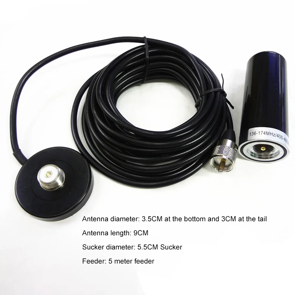 차량/자동차 모바일 라디오 안테나 136-174/400-470Mhz 자동차 라디오 듀얼 밴드 안테나 BNC 남성 커넥터 방수