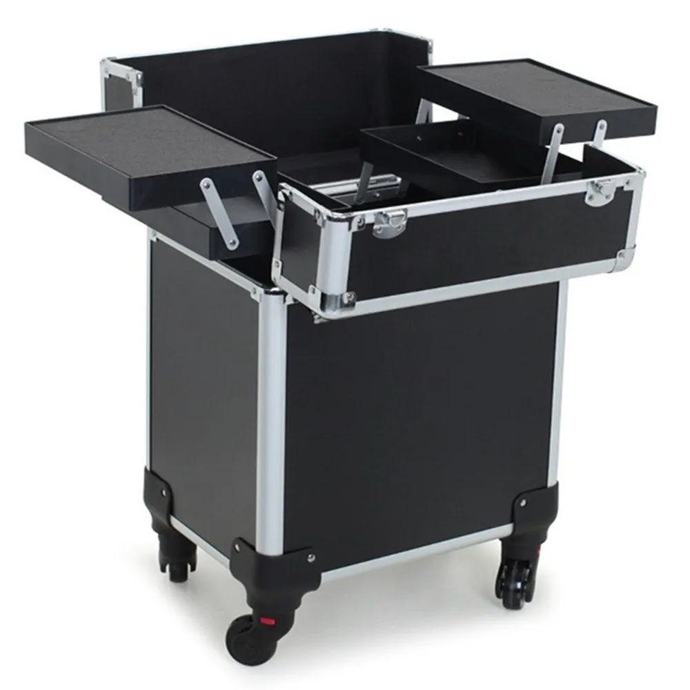 Baggage High Quality Large Suitcase Travel Trolley Case Cosmetic Box Makeup Storage Tool Hair Beauty Toolbox Luggage Bags Wheels