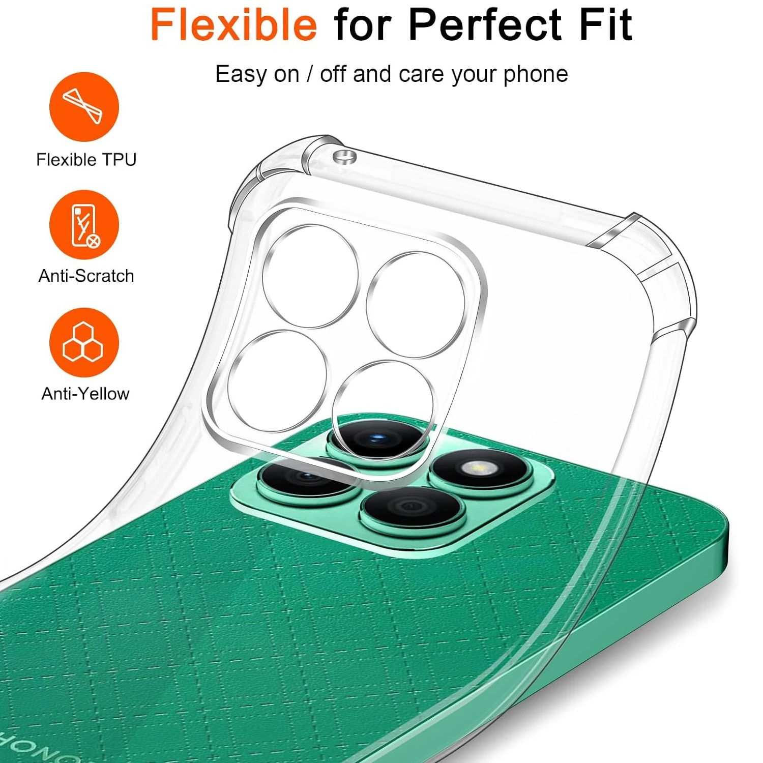 Shockproof Transparent TPU Protective Case - Four-Corners Design