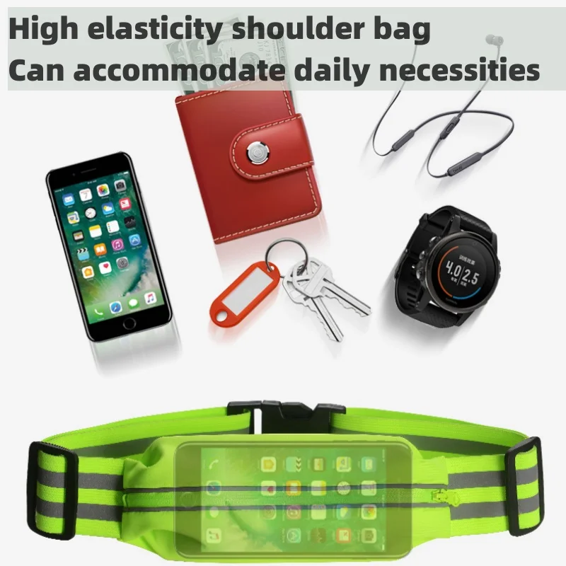 Reflective Adjustable Waistband Bag for Cycling Running