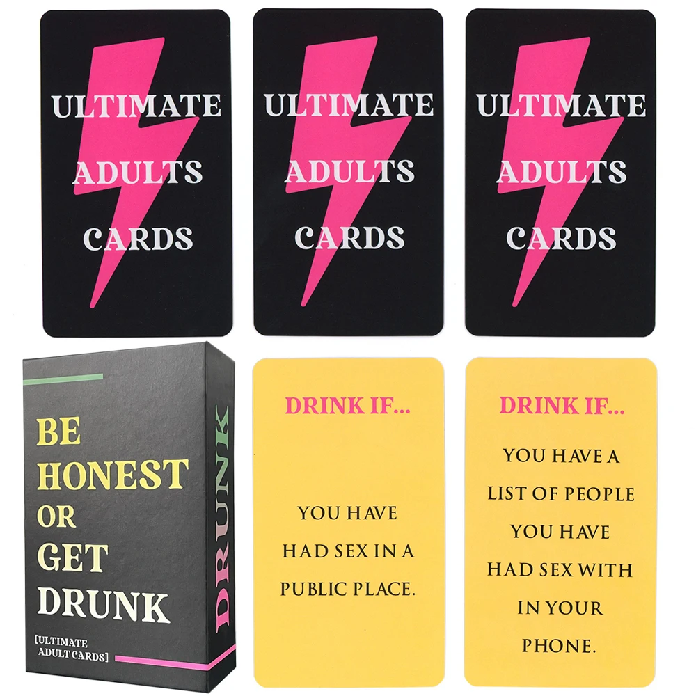 12x7cm Be Honest or Get Drunk Ultimate Adult 77 Cards Desires Party Board Games in Box _