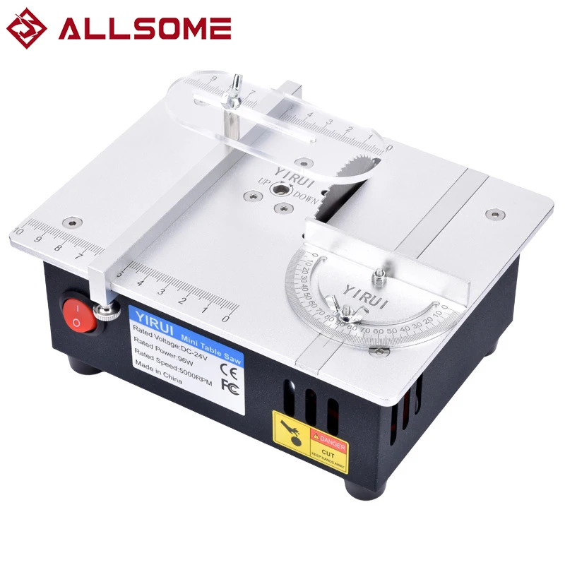 ALLSOME S3 96W Mini Table Saws Electric Bench Saw DIY Model Household Cutting Machine 775 Motor 63mm Blade
