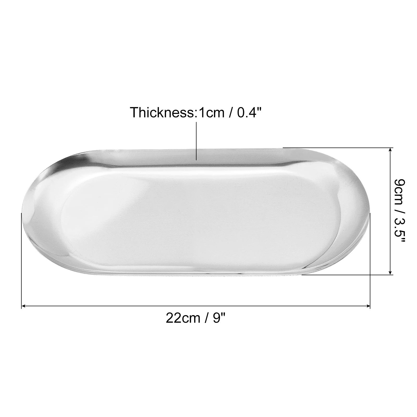 2/4/6pcs 9/12 Inch Stainless Steel Decorative Trays Gold Bathroom Cosmetic Trays 3
