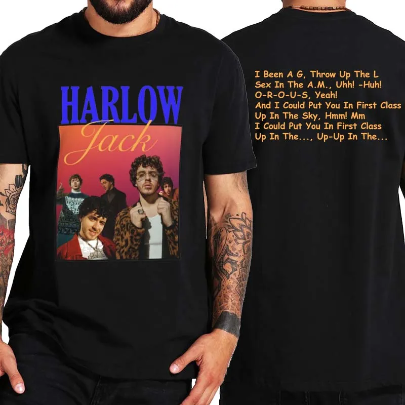 

Jack Harlow First Class T Shirt 2022 Popular Hip Hop Rap Song With Lyrics Classic Tshirt 100% Cotton Streetwear Men's Tee Tops